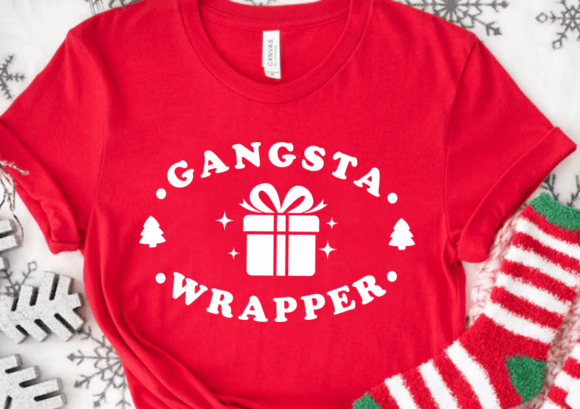 Christmas SVG: Gangsta Wrapper Graphic for Crafts and Digital Products