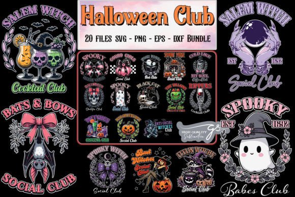 Halloween Club SVG Bundle for Crafts and Graphics