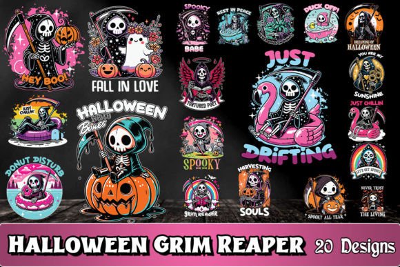 Halloween Grim Reaper SVG Bundle for Crafts and Graphics