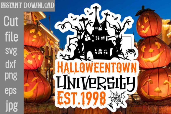 Halloweentown University Est.1998 Sticker - A Versatile Graphic for Crafts