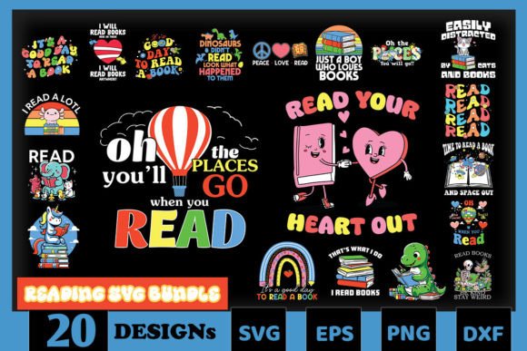 Motivation Reading SVG Bundle for Graphics and Crafts
