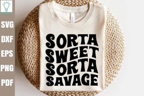 Sorta Sweet Sorta Savage Retro Graphics for Crafts