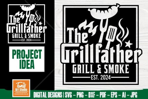 The Grillfather SVG Smoke Graphics for Local Business Branding